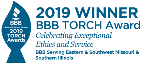 2019 Winner BBB TORCH Award Celebrating Exceptional Ethics and Service badge