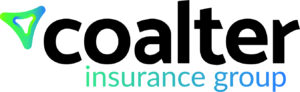 Coalter Insurnace Group Logo with gren to blue gradient triangle